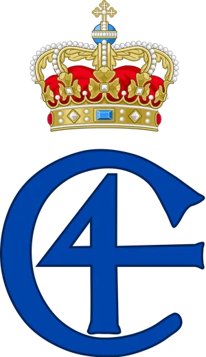 Royal Crownand Number4 Logo PNG image