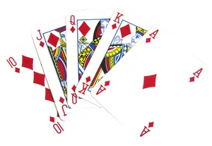 Royal Flush Diamonds Playing Cards PNG image