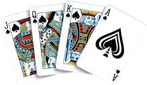 Royal Flush Spades Playing Cards