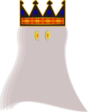 Royal Ghost Cartoon Character PNG image