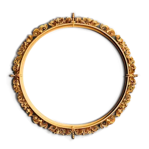 Royal Gold Circle Frame Design PNG 06262024 PNG