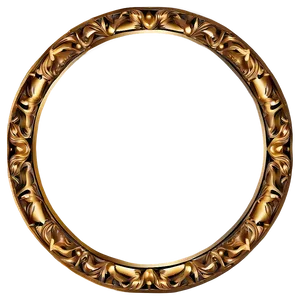 Royal Gold Circle Frame Design PNG 6 PNG