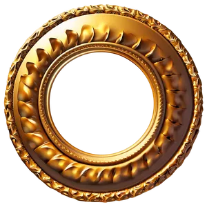 Royal Gold Circle Frame Design PNG Kwd4 PNG