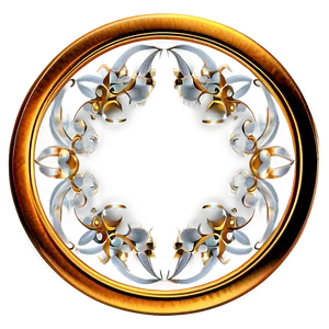 Royal Gold Circle Frame Design PNG Yyu9 PNG