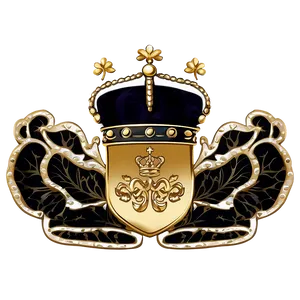 Royal Gold Crest Design Png 24 PNG image