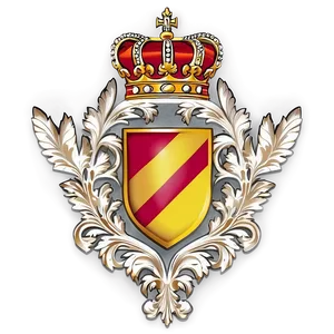 Royal Gold Crest Design Png Qtf PNG image