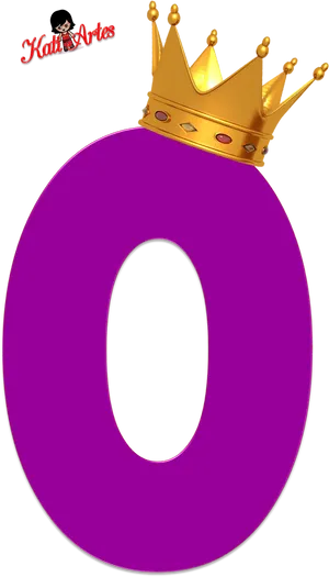 Royal Letter Owith Crown Graphic PNG image