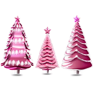 Royal Pink Christmas Tree PNG 06122024