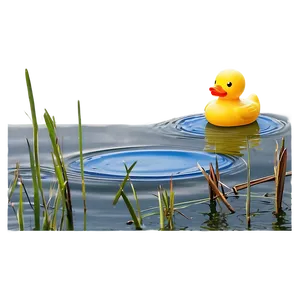 Rubber Duck In Pond Png 05252024 PNG image