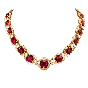 Ruby Gold Necklace PNG Mcg54 PNG