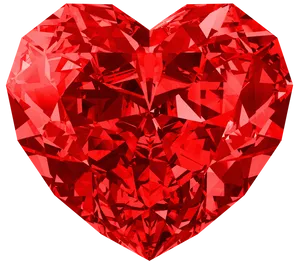 Ruby Heart Gemstone