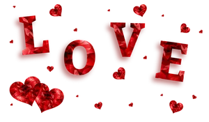 Ruby Love Hearts Graphic