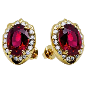 Ruby Red Earring PNG Mbv PNG