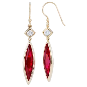 Ruby Red Earring PNG Mwt PNG