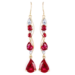 Ruby Red Earring PNG Yxy79 PNG