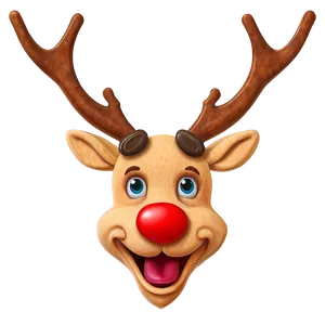 Rudolph Reindeer Face Png 06282024 PNG image