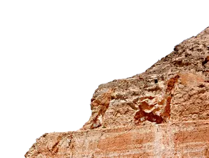 Rugged Cliff Edge Profile PNG image