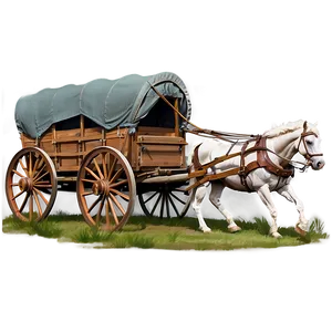 Rugged Covered Wagon Journey PNG Iud51 PNG
