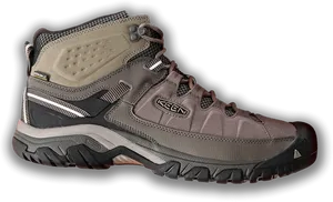 Rugged Hiking Boot Profile View PNG image