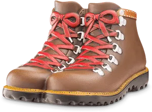 Rugged Hiking Boots PNG image