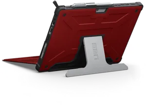 Rugged Red Tablet Case Stand PNG image