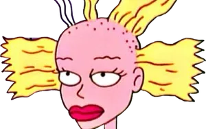 Rugrats Character Angelica Pickles Close Up PNG image