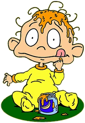 Rugrats Character Coveredin Paint PNG image