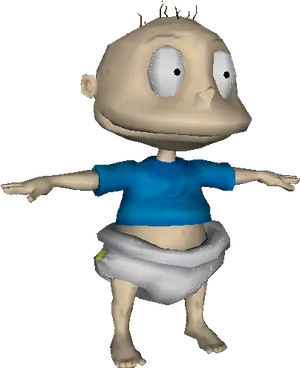 Rugrats3 D Character Model PNG image