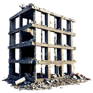 Ruined Building Debris Png 06212024 PNG image