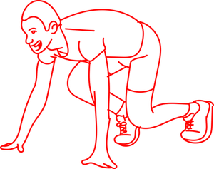 Runner Starting Position Outline