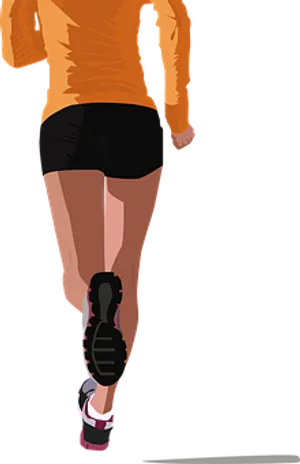 Runnerin Action Vector Illustration PNG image