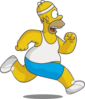 Running Homer Simpson