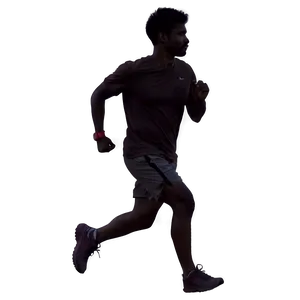 Running Man Silhouette Sunset Png 54 PNG image