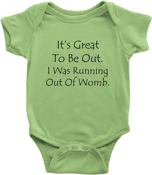 Running Out Of Womb Baby Onesie PNG image