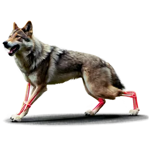 Running Wolf Motion Capture Png 05032024 PNG image