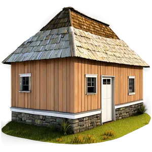 Rural Farmhouse Building PNG 05242024