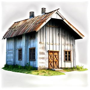 Rural Farmhouse Building PNG Ovm