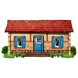 Rural Farmhouse Building PNG Rbu21