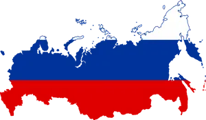Russia Flag Map Silhouette PNG image