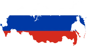 Russia Flag Map Silhouette PNG image