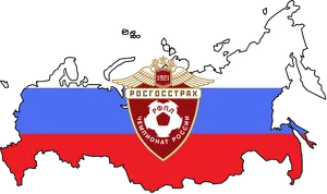 Russia Map Football Crest PNG image