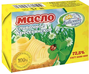 Russian Countryside Butter Packaging PNG image