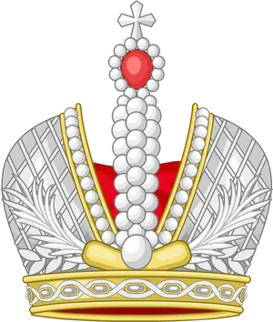 Russian Imperial Crown Graphic PNG image