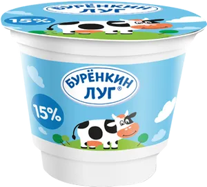 Russian Yogurt Container15 Percent Fat PNG image