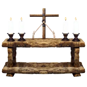 Rustic Altar Design Png 06242024 PNG image