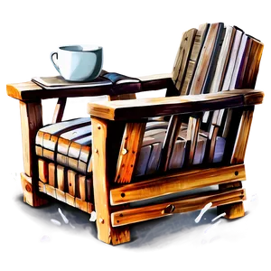 Rustic Armchair Illustration Png 06262024 PNG image