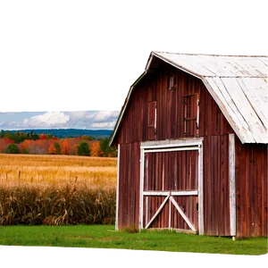 Rustic Autumn Barn Png 05212024 PNG image