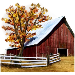 Rustic Autumn Barn Png Odc PNG image