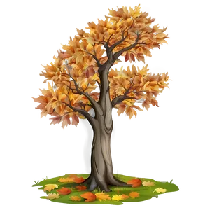 Rustic Autumn Tree PNG 06122024