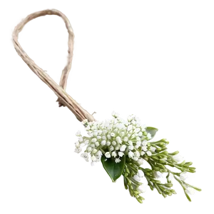 Rustic Baby's Breath Boutonniere Png Ehx51 PNG image